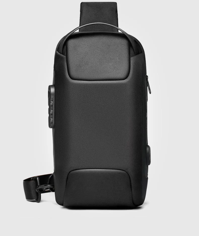 Weixier Men's Waterproof USB Crossbody Bag – Anti-Theft